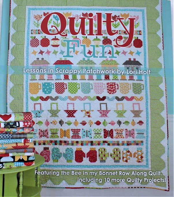 Quilty Fun includes complete instructions for Lori Holts incredibly popular Bee in my Bonnet Row Along quilt, along with 10 brand new coordination projects. This book is jam packed with over 100 pages of projects, tips and inspiration to use all around your home.