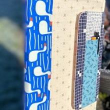 KT021 Fabric Notebook/Diary Cover. Suitable for any size.